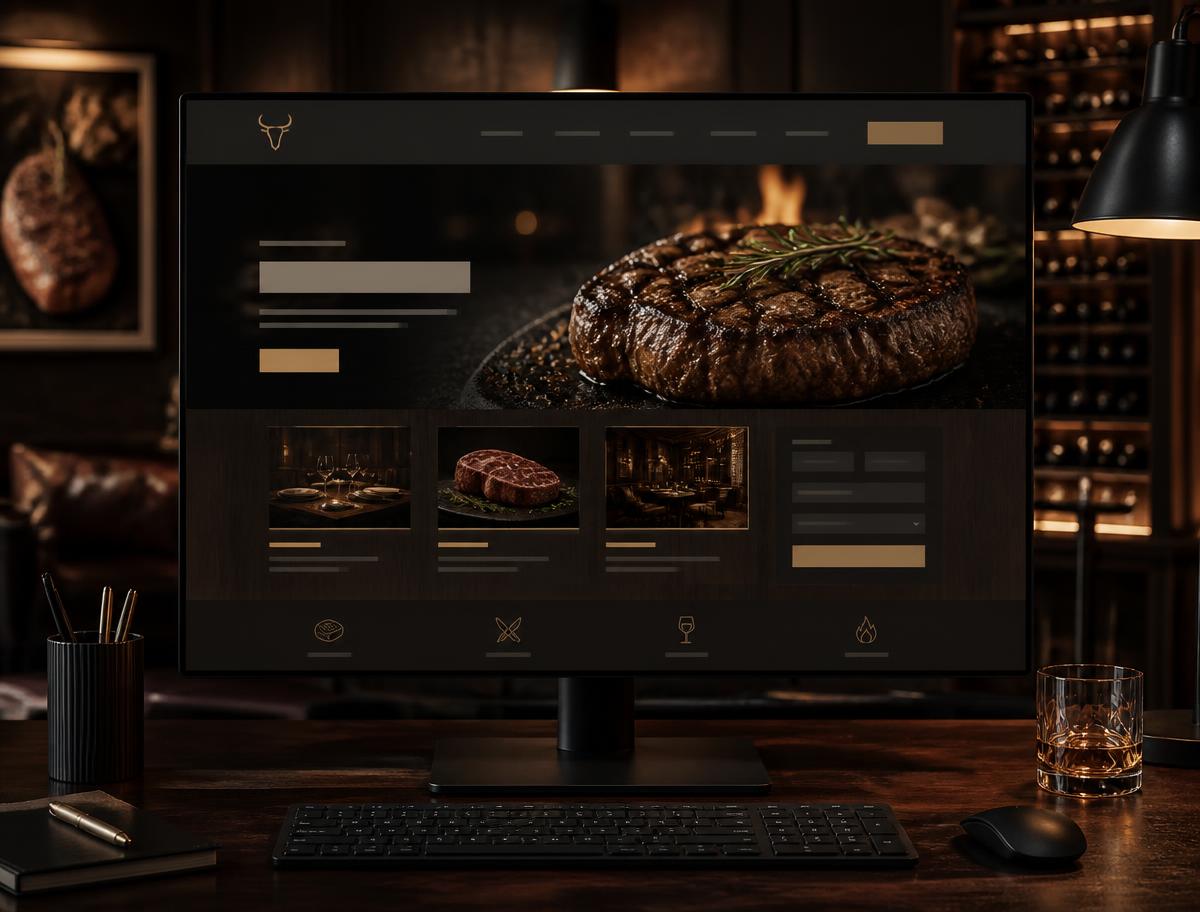 Ember Grill website mockup