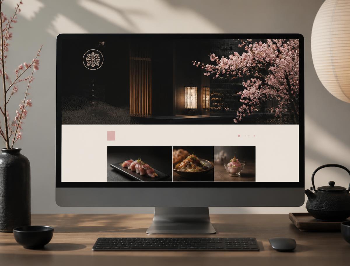 Sakura website mockup